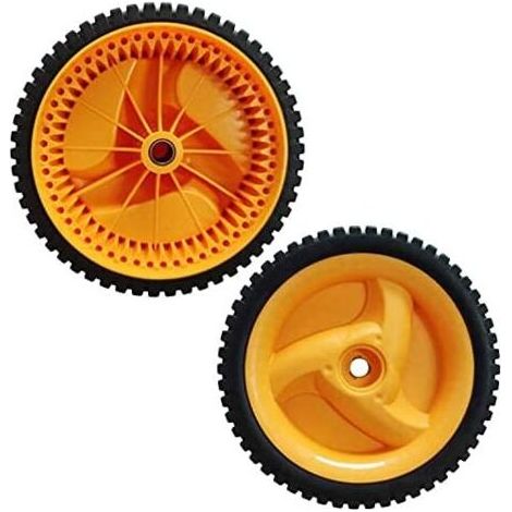 Paire de roues motrices 195 mm – 53 dents pour tondeuses à gazon – Traction améliorée sur terrains variés – Caoutchouc durable (1/5)