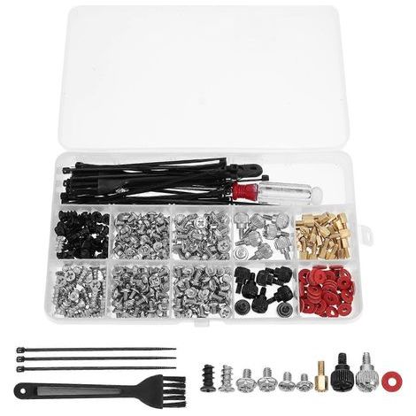 1 boîte de vis de fixation pour ordinateur de table, accessoires d'installation à l'aide d'outils manuels-17.8x10.5cm (1/4)