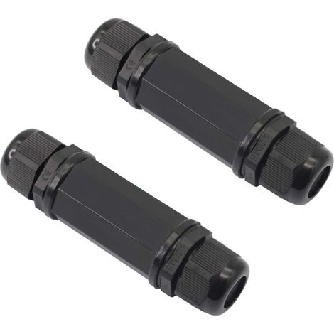 SABIR Lot de 2 connecteurs RJ45 étanches - Coupleur Ethernet extérieur blindé RJ45 femelle vers femelle - Adaptateur d'extension réseau LAN IP67 pour Cat5/5e/6 8P8C (1/5)