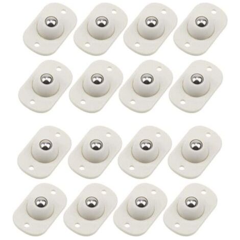 16 x Roulettes de Transfert Auto-adhésives Roulettes à Billes Adhésives Roues à Bille de Convoyeur Adhésives Rotation à 360° pour Pied de Meuble