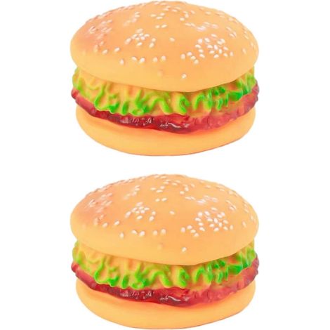 Burger Shape chien sonore jouet – Non-Toxic Vinyl – pour nettoyage des dents Active Play (1/5)