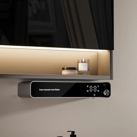 (Gris) Nouveau distributeur automatique de gel hydroalcoolique à détection automatique, distributeur intelligent de savon mousse électrique, machine à mousse désinfectante pour les mains (1/5)