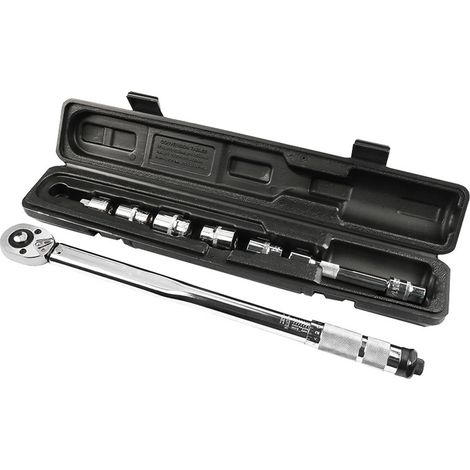 Jeu de clés dynamométriques réglables 1/2" 3/8" Kit de clés à molette 28-210 N.m Outil à main Accessoire de réparation de vélo moto voiture (1/5)