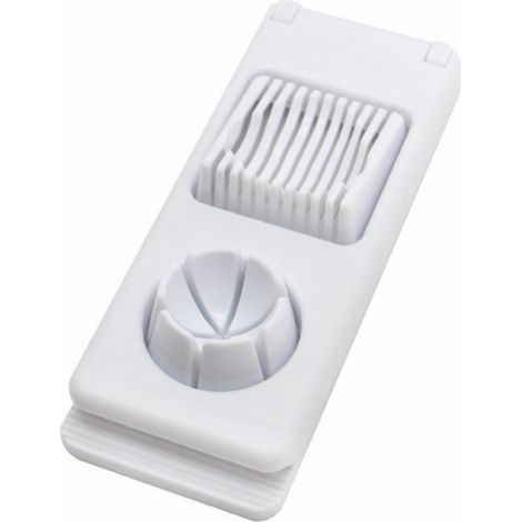Coupe-œufs 2 en 1,coupe-œufs universel, fil de coupe en acier inoxydable, diviseur d'œufs, les ustensiles de cuisine peuvent couper les œufs, utilisés pour couper les œufs, les champignons, blanc (1/5)
