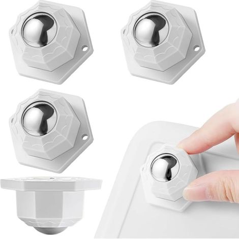 4 Pcs Roulette Charge Lourde, Roulettes à Billes pour Forte Charge Charge 200kg, Roulettes Pivotantes Autocollantes, Petite Roulettes pour Meubles, Roulettes Plates pour Petits Appareils de Cu (1/5)