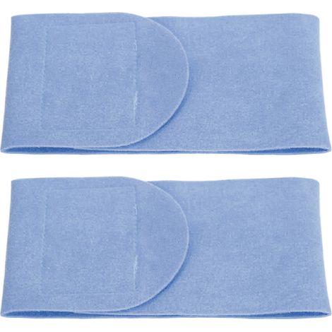 Lot de 2 patchs en gel pour le cou, membrane lavable et hydratante, coussinets anti-rides cervicaux, imitation daim bleu (1/5)