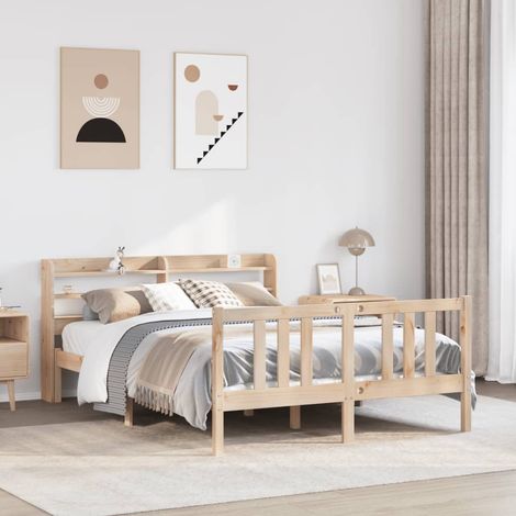 Cadre de lit et tête de lit sans matelas-Structure de lit 135x190 cm 742177 (1/5)