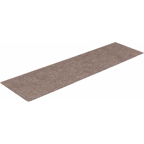 Felpudos autoadhesivos para escaleras, 15 unidades, 76 x 20 cm, marrón claro, rectangulares vidaXL