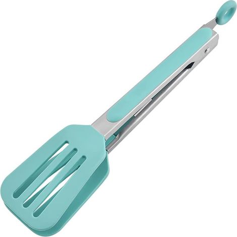 MINKUROW Pinze Da Cucina In Silicone Da 26,5 Cm, Manici In Acciaio Inossidabile, Clip Antiscottatura Per Griglia, Pane, Bistecca, Lucchetto Retrattile - Verde (1/5)