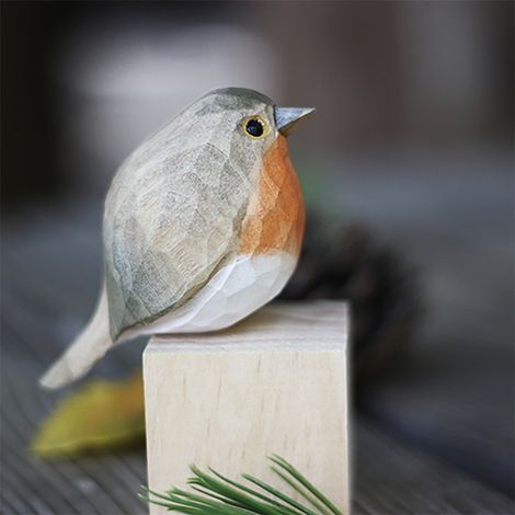 Geschnitzte Vogelornamente aus bemaltem Lindenholz, dekorative Kunsthandwerke für drinnen und draußen, Weihnachtsgeschenke (1/5)