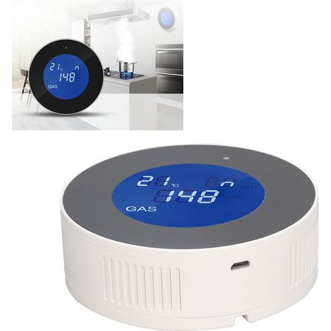 Tuya Smart WiFi intelligenter Gasdetektor für den Heimgebrauch: Alarm bei CH4, C2H6, C3H8, C4H10 mit präziser Digitalanzeige und 90 dB akustischem Alarm. (1/5)