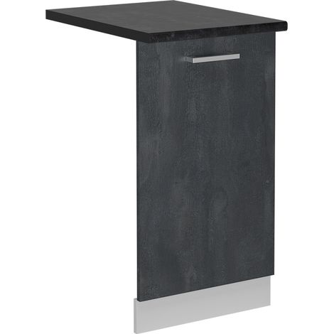 Façade de lave-vaisselle R-Line, Béton noir, 45cm , PT Anthracite, Vicco (1/5)