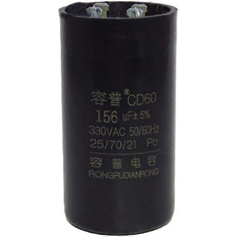 CD60 Motor Start Capacitor 156UF Insert-in Type 330VAC 50Hz/60Hz for Refrigerator/ Freezer Compressor( ) (1/2)