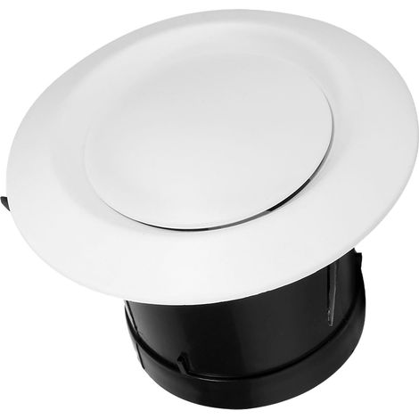 Valve à Disque Blanche 75mm, Grille de Ventilation Ronde Réglable en ABS, Couvercle pour Ventilateur d'Extraction, Bouche VMC 80 (1/5)