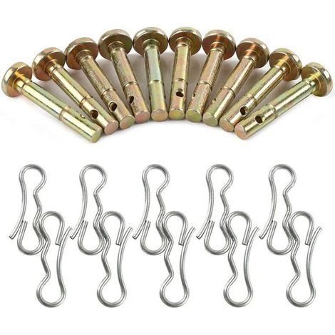 Goupilles de cisaillement et fendues – 10+10 pcs – pour souffleuse à neige 738-04124A / 714-04040 – métal anti-rouille (1/3)