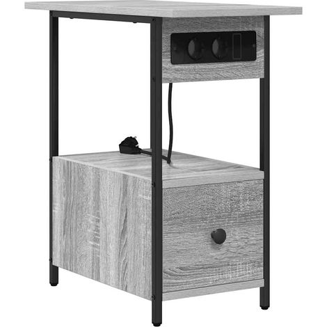 Nachttisch Graues Sonoma 60 x 30 x 61 cm Holzwerkstoff vidaXL