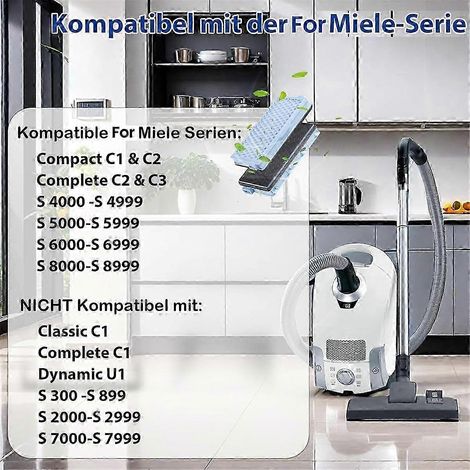 Filtres pour aspirateur : filtres HEPA et filtres moteur pour les modèles Compact C1 et C2, Complete C2 et C3 (S8340A illustré, SZRH AV). (1/4)