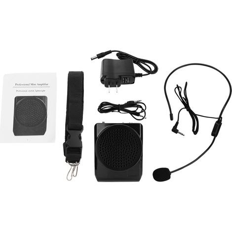 Microphone amplificateur vocal portable rechargeable avec ceinture, haut-parleur amplificateur pour enseignement, kit de sonorisation sans fil (1/5)