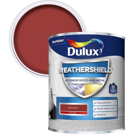 Dulux Weathershield Exterior Gloss Paint - Monarch - 750ml