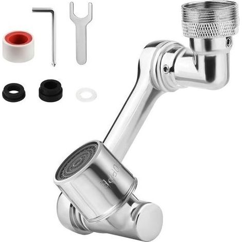 1080 Degrés Rallonge Robinet Pivotante, Flexible Aerateur Robinet Pivotant Filtre de Robinet pour Évier de Cuisine Salle de Bain Lavage du Visage (Mode unique) (1/5)