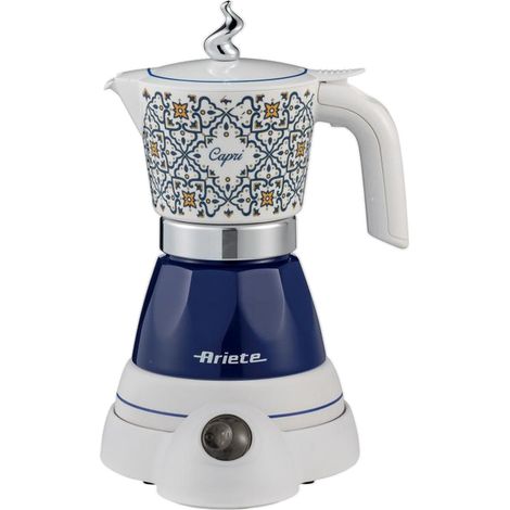 Cafetera moka Ariete Moka Aroma Capri 4 tazas blanco azul (1/4)