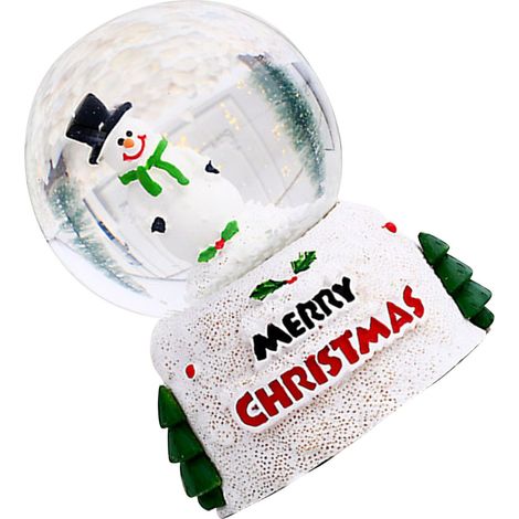 Boule de Noël lumineuse en cristal, boule en verre anglais, décoration de bureau, cadeau de Noël pour enfants, petit bonhomme de neige (1/5)