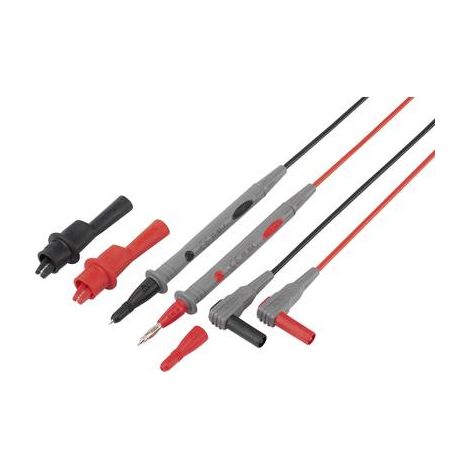 VOLTCRAFT TL 88-4 Set de cordons de mesure de sécurité Banane mâle 4 mm pointe de test 1.80 m noir, (1/5)