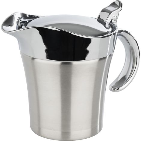 Doppelwandig isolierte Sauciere mit Klappdeckel, 19 x 12,5 x 13 cm, 0,45 ltr (1/5)