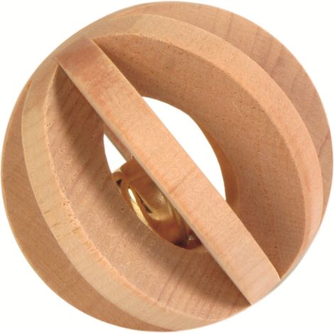 Holzspielzeug Trixie wooden ball with rattle 6 cm natürlich klappernd