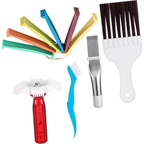 Brosse à ailettes pour climatiseur et nettoyeur de radiateur (Lot 5): peigne à ailettes en inox