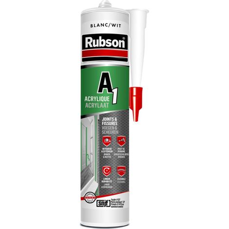 Rubson – Mastic de calfeutrement acrylique 300ml – Pour joints et fissures béton, bois, plâtre – Résistance au vieillissement – Intérieur/Extérieur (1/5)