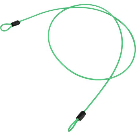 Ortviai Câble de Sécurité Vélo avec Intérieur Métal et Gainage Plastique, Longueur 100 cm (Vert)