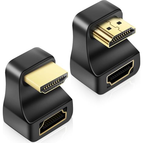 1 Adaptador HDMI 2.1 en ángulo, conector en forma de U de 180°, 8K 60Hz UHD, para televisores y ordenadores. (1/5)