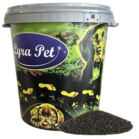 10 kg de colza Lyra Pet® dans un tonneau de 30 L