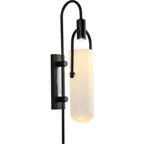 Appliques murales LED postmodernes en verre opale pour chambre, lampe de chevet, couloir d'hôtel, bureau, intérieur (1/5)