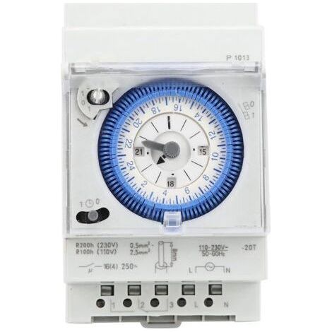 Mechanische Pooluhr 16A 250V, Zeitschaltuhr für Pools und Wasserheizungen, 15 Minuten bis 24 Stunden, für Zuhause, Küche, Innen- und Außenbereich (1/5)