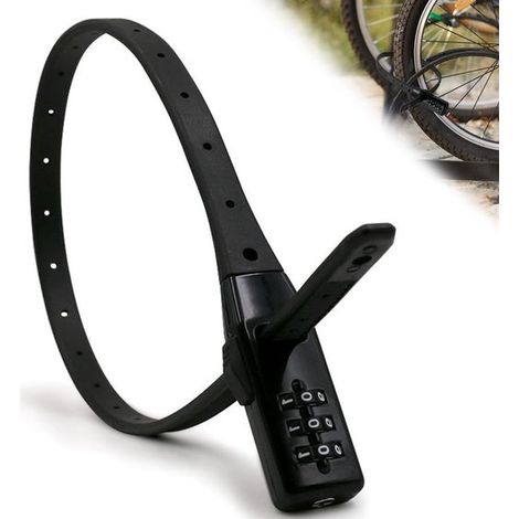 Dailygoody - Candado para bicicleta con código de 3 dígitos - Candado de cable ligero y seguro para bicicleta y casco (1/5)