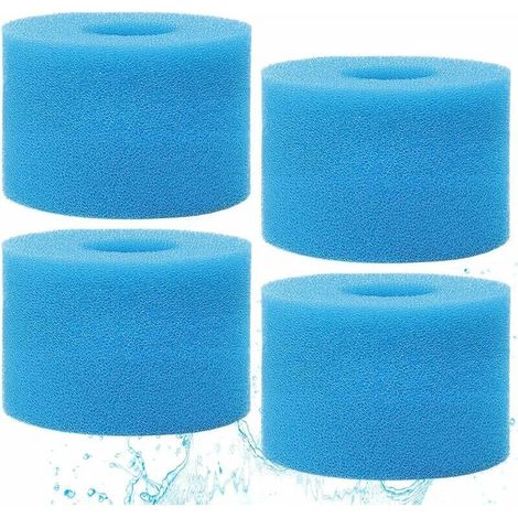 Lot de 4 cartouches filtrantes en mousse pour Intex de type S1, cartouche de filtre en mousse pour Intex Pure Spa, cartouche de mousse éponge pour type S1