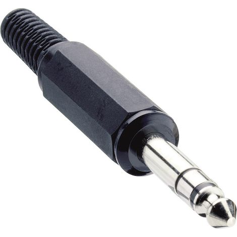 Lumberg KLS 3 Klinken-Steckverbinder 6.35 mm Stecker, gerade Polzahl: 3 Stereo Schwarz 1 St.
