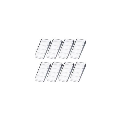 Lot de 8 cales en plastique - 5 x 3 cm - Transparentes - Antidérapantes - Pour sols, portes, fenêtres, verre, tables, armoires (1/5)