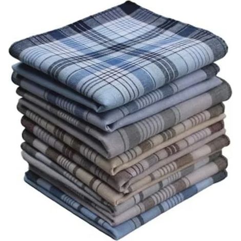 Mouchoirs classiques pour hommes âgés, lot de 10, dimensions 38x38 cm (1/4)