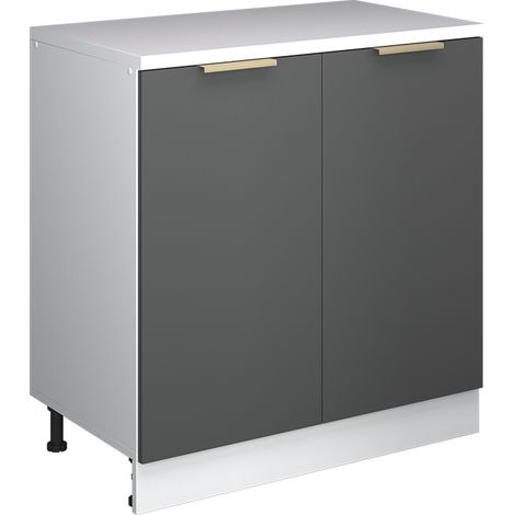 Mobile per mansarda Rion, Antracite-oro, 80 x 81.6 cm senza inclinazione con 2 ante, Vicco (1/5)