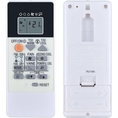 Télécommande de climatisation RU18A Compatible avec Mitsubishi MSZ-DM25VA MSZ-HJ35VA MSZ-HJ25VA MSZ-DM25VA-ER1 MSZ-DM35VA-ER1 Télécommande de Rechange pour climatisation
