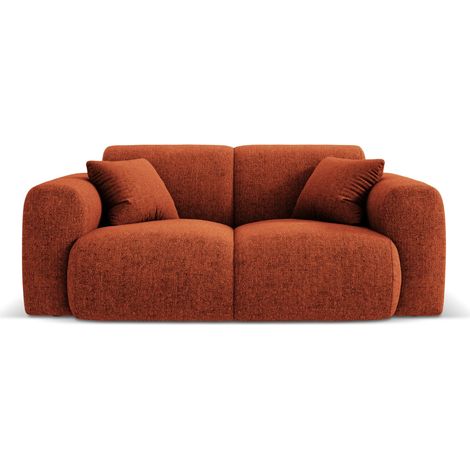 Canapé 2 places en chenille terracotta (1/5)