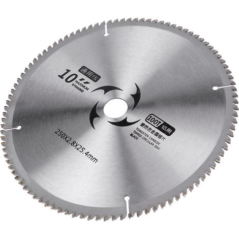 Disque de scie circulaire carbure 100 dents, lame à bois universelle, accessoire de découpe pour outil rotatif, coupe nette et précise. (1/5)