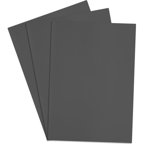 Lot de 3 tampons en caoutchouc laser A4 - Pour machines à graver - 297 x 210 x 2,3 mm - Gris foncé (1/5)