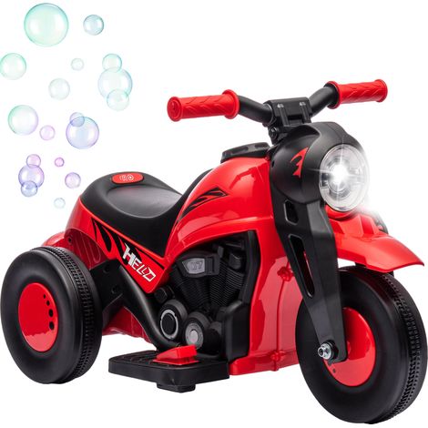 Kinder Elektro-Motorrad, 6V Kindermotorrad mit Musik, Blasen 2,5-3 km/h, für 2-5 Jahre Kinder