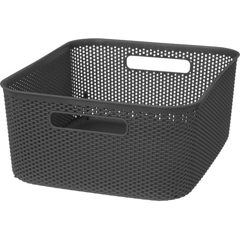 Cestino all'uncinetto crochy 11l grigio - 5five (1/2)