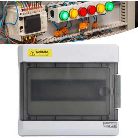 Boîte de distribution étanche SGKJ 9 voies, boîtier de distribution extérieur étanche sur rail DIN 9 voies, disjoncteur IP66, boîte de jonction en plastique pour alimentation électrique MCB (1/5)