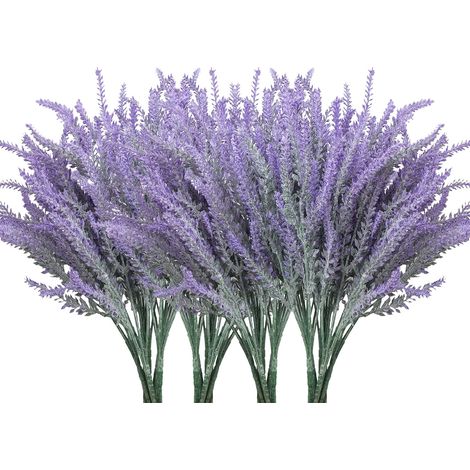 12 Pièces Fleurs de Lavande Artificielles, 36 cm Bouquet de Lavande, Fleur Artificielle pour Table de Mariage, Terrasse de Jardin et Décoration de la Maison (1/5)